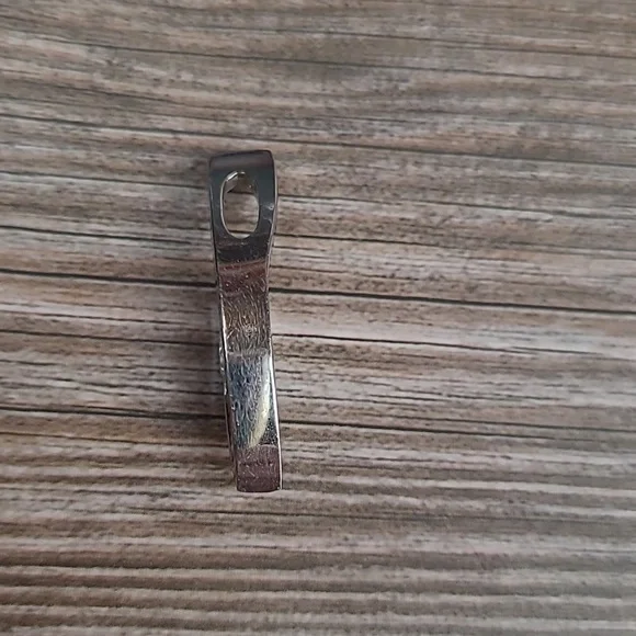 14KT WHITE GOLD TENSION SET DIAMOND PENDANT - Picture 9 of 13